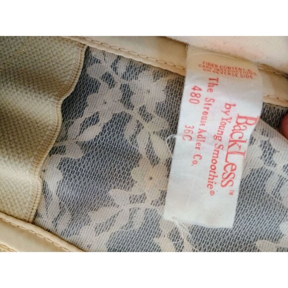 Vintage Backless Lace Corset Bustier 36C Ivory By Young Smoothie The Strauss Adl - Picture 6 of 7